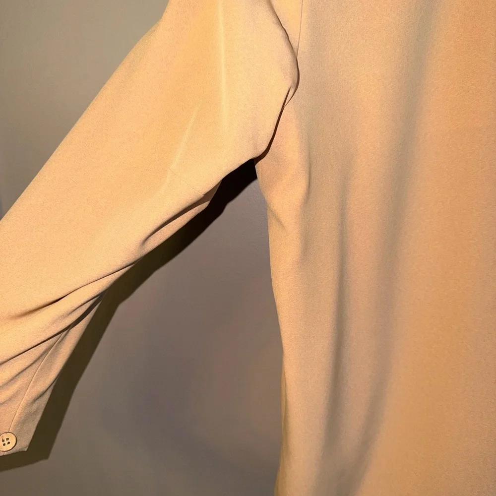 Joe Bananas Silk Oversized Blazer Jacket - Tan/Camel - Size M MSRP $2800